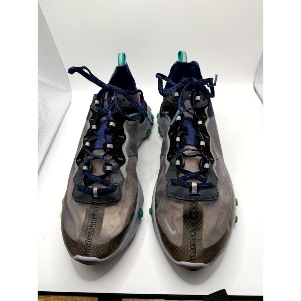 Nike React Element 87 Men 10.5 Sneaker Neptune Green Black Running Athletic Shoe - Picture 6 of 10